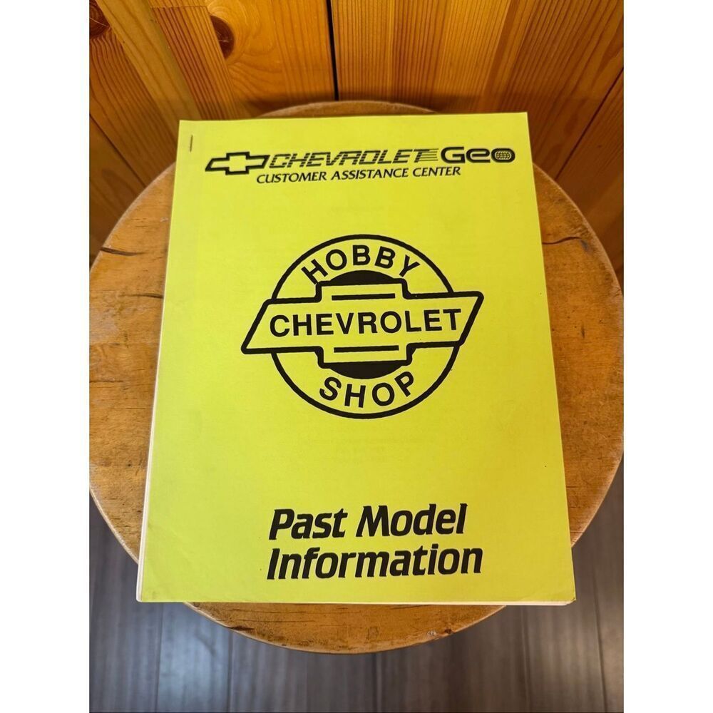 Chevrolet Customer Assistance Center Hobby & Shop Past Model Info Booklet (6548)